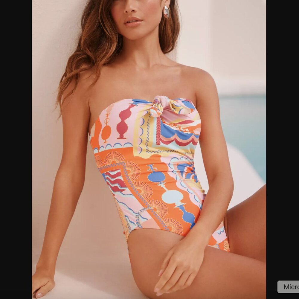 Anthropologie Celandine Jianna Tie-Back One-Piece Swimsuit